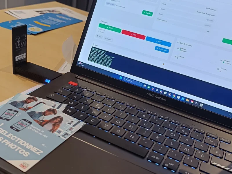 Ordinateur logiciel gestion photos