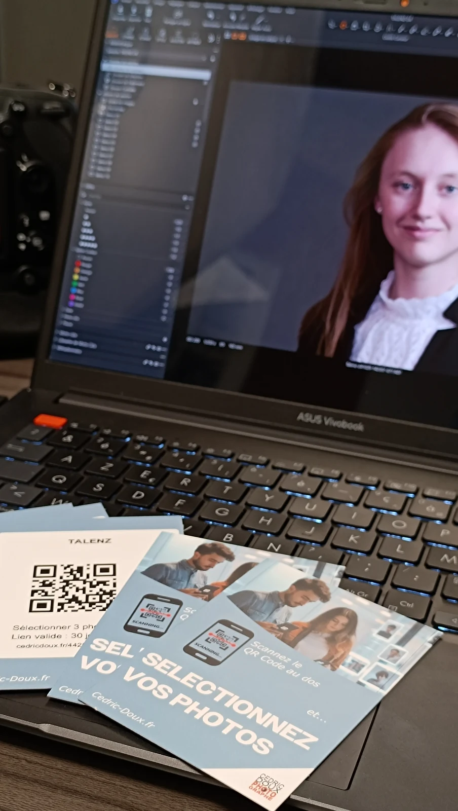 Studio photo avec montage éclairage professionnel